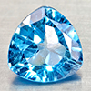 Natural Swiss Blue Topaz 3.07 Ct. Trilliant Shape 9 Mm Gemstone From Brazil