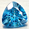 Natural Swiss Blue Topaz 3.98 Ct. Trilliant Shape 10 Mm Gemstone From Brazil