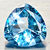 Natural Swiss Blue Topaz 3.29 Ct. Trilliant Shape 9.1 Mm Gemstone From Brazil
