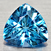 Natural Swiss Blue Topaz 2.59 Ct. Trilliant Shape 9 Mm Gemstone From Brazil