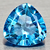 Natural Swiss Blue Topaz 3.25 Ct. Trilliant Shape 9.1 Mm Gemstone From Brazil