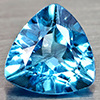 Natural Swiss Blue Topaz 2.88 Ct. Trilliant Shape 9.1 Mm Gemstone From Brazil