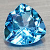 Natural Swiss Blue Topaz 2.94 Ct. Trilliant Shape 9.1 Mm Gemstone From Brazil