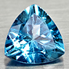 Natural Swiss Blue Topaz 3.20 Ct. Trilliant Shape 9.2 Mm Gemstone From Brazil