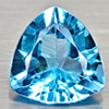 Natural Swiss Blue Topaz 4.03 Ct. Trilliant Shape 10 Mm Gemstone From Brazil