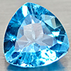 Natural Swiss Blue Topaz 5.58 Ct. Trilliant Shape 11.1 Mm Gemstone From Brazil