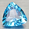 Natural Swiss Blue Topaz 2.90 Ct. Trilliant Shape 9.1 Mm Gemstone From Brazil