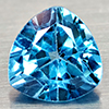 Natural Swiss Blue Topaz 3.48 Ct. Trilliant Shape 9 Mm Gemstones From Brazil