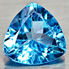 Natural Swiss Blue Topaz 4.14 Ct. Trilliant Shape 10.2 Mm Gemstones From Brazil