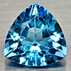Natural Swiss Blue Topaz 2.98 Ct. Trilliant Shape 9.1 Mm Gemstones From Brazil