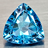 Natural Swiss Blue Topaz 3.48 Ct. Trilliant Shape 9.1 Mm Gemstones From Brazil