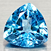 Natural Swiss Blue Topaz 3.48 Ct. Trilliant Shape 9.2 Mm Gemstones From Brazil