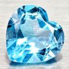 Natural Swiss Blue Topaz 2.20 Ct.  Heart Shape 8 Mm Gemstones From Brazil