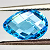 Natural Swiss Blue Topaz 2.35 Ct. Pear Double Checkerboard Cut 9.9 x 6.9 Mm Gems