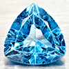Natural Swiss Blue Topaz 4.76 Ct. Trilliant Shape 10.1 Mm Gemstones From Brazil