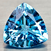 Natural Swiss Blue Topaz 3.03 Ct. Trilliant Shape 9 Mm Gemstones From Brazil