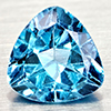 Natural Swiss Blue Topaz 3.67 Ct. Trilliant Shape 9.1 Mm Gemstones From Brazil