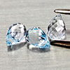 Natural Sky Blue Topaz 1.91 Ct. 3 Pcs Briolette with Drilled Gemstones