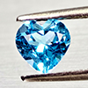 Natural Swiss Blue Topaz 0.91Ct. Heart Shape 6.1 x 6 Mm Gemstones From Brazil