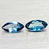 Natural London Blue Topaz 2.43 Ct. 2 Pcs Marquise Shape 10 x 5.1 Mm Gemstones