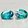 Natural Bluish Green Topaz 1.00 Ct. 2 Pcs Oval Shape 6 x 4.1 Mm Gemstones