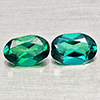 Natural Bluish Green Topaz 1.02 Ct. 2 Pcs Oval Shape 6 x 3.9 Mm Gemstones