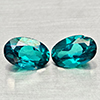 Natural Bluish Green Topaz 1.10 Ct. 2 Pcs Oval Shape 6.1 x 4.1 Mm Gemstones