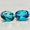 Natural Bluish Green Topaz 1.20 Ct. 2 Pcs Oval Shape 6.3 x 4.3 Mm Gemstones
