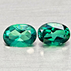 Natural Bluish Green Topaz 1.15 Ct. 2 Pcs Oval Shape 6.1 x 4.2 Mm Gemstones