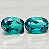 Natural Bluish Green Topaz 1.10 Ct. 2 Pcs Oval Shape 6 x 4.2 Mm Gemstones