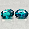 Natural Bluish Green Topaz 1.02 Ct. 2 Pcs Oval Shape 5.9 x 4 Mm Gemstones