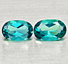 Natural Bluish Green Topaz 0.94 Ct. 2 Pcs Oval Shape 6 x 3.8 Mm Gemstones