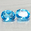 Natural Swiss Blue Topaz 3.29 Ct. 2 Pcs Round Shape 8.1 x 6.1 Mm Gemstones