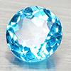 Natural Swiss Blue Topaz 1.33 Ct. Round Shape 6.4 Mm Gemstone From Brazil