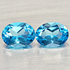 Natural Swiss Blue Topaz 3.50 Ct. 2 Pcs Round Shape 8.1 x 6.1 Mm Gemstones