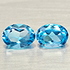 Natural Swiss Blue Topaz 3.17 Ct. 2 Pcs Round Shape 8.1 x 6 Mm Gemstones