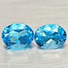Natural Swiss Blue Topaz 3.58 Ct. 2 Pcs Round Shape 8.1 x 6.2 Mm Gemstones