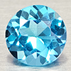 Natural Swiss Blue Topaz 0.99 Ct. Round Shape 6 Mm Gemstone From Brazil
