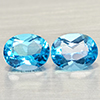 Natural Swiss Blue Topaz 2.81 Ct. 2 Pcs Round Shape 7.5 x 5.9 Mm Gemstones
