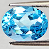 Natural Swiss Blue Topaz 2.34 Ct. Oval Shape 9.1 x 7 Mm Gemstone From Brazil