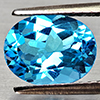 Natural Swiss Blue Topaz 2.24 Ct. Oval Shape 9.1 x 7.1 Mm Gemstone From Brazil