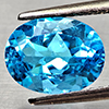 Natural Swiss Blue Topaz 2.25 Ct. Oval Shape 9 x 7 Mm Gemstone From Brazil