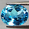 Natural Swiss Blue Topaz 2.11 Ct. Oval Shape 9.1 x 7.2 Mm Gemstone From Brazil