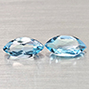 Natural Swiss Blue Topaz 2.66 Ct. 2 Pcs Marquise Shape 9.7 x 5 Mm Gemstones