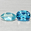 Natural Swiss Blue Topaz 1.46 Ct. 2 Pcs Mix Shape Gemstone From Brazil