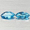 Natural Swiss Blue Topaz 2.41 Ct. 2 Pcs Marquise Shape 10 x 5.2  Mm Gemstones
