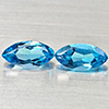 Natural Swiss Blue Topaz 2.87 Ct. 2 Pcs Marquise Shape 10 x 5.1 Mm Gemstones