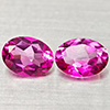 Natural Pink Topaz 2.76 Ct. 2 Pcs Oval Shape 8 x 6 Mm Gemstone From Brazil