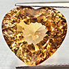 Natural Imperial Topaz 12.70 Ct. Heart Concave Cut  14.5 x 13.2 Mm Gemstone