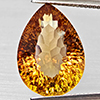 Natural Imperial Topaz 16.58 Ct. Pear Concave Cut  19.5 x 13.7 Mm Gemstone